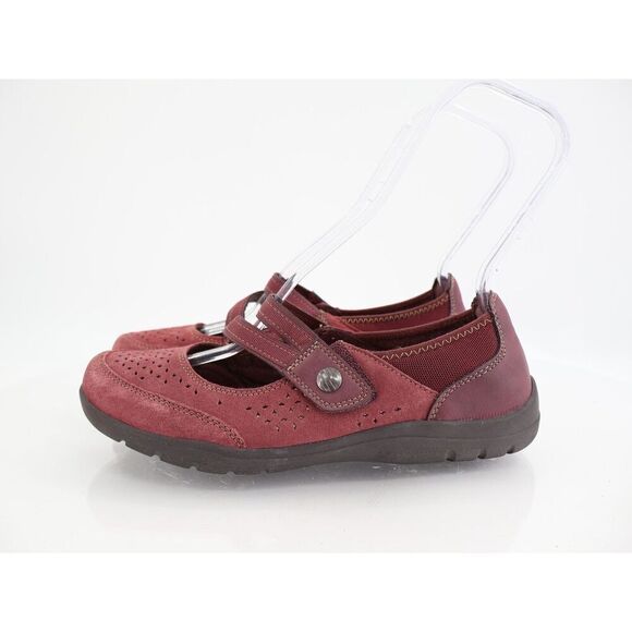 Earth Spirit Shoe Women's Size 9 Mary Jane Ballet Flats Red Leather Slip On - Picture 4 of 11
